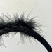 Fairy Ostrich Hair Band Black and White Feather Headband Elegant Women Hoop Eye-catching Hairband Girls Hair Accessories